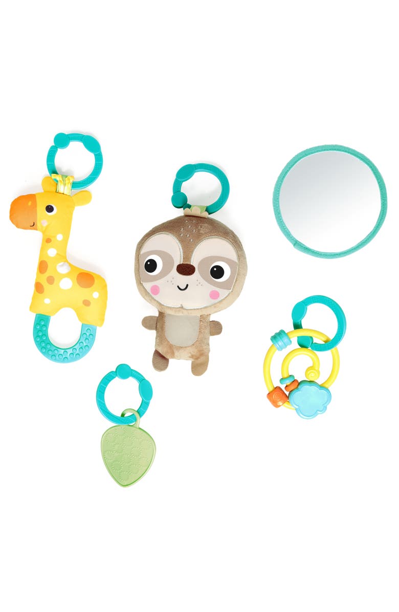 BRIGHT STARTS Hug n Cuddle Elephant Baby Gym and Tummy Time Play Mat with Toys, Alternate, color, Green