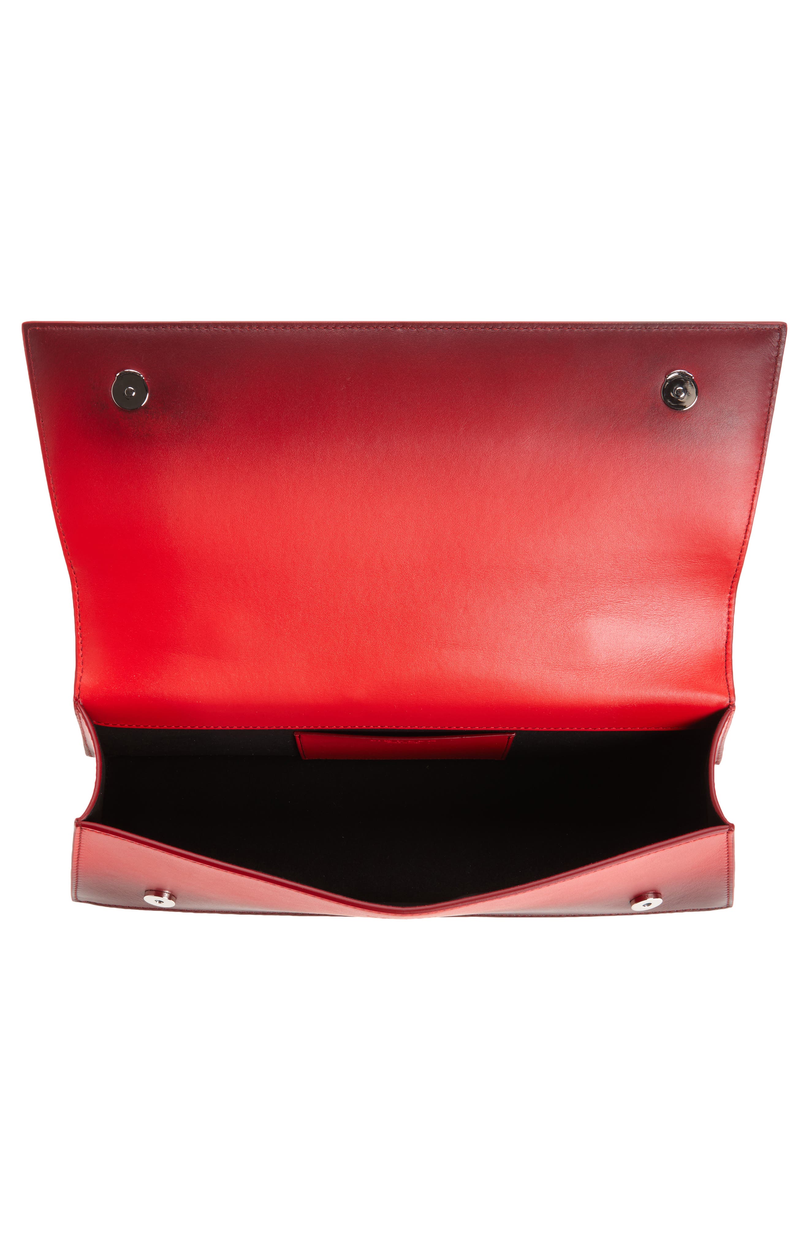 McQueen Jewelled Gradient Leather Top Handle Bag, Alternate, color, Lipstick Red Degrade