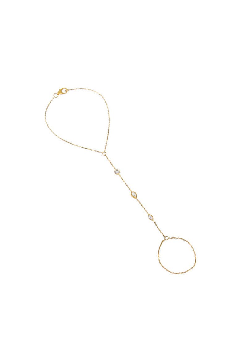 Lab Grown Diamond Multi-Shape Bezel Hand Chain 14K, Main, color, 14K Gold
