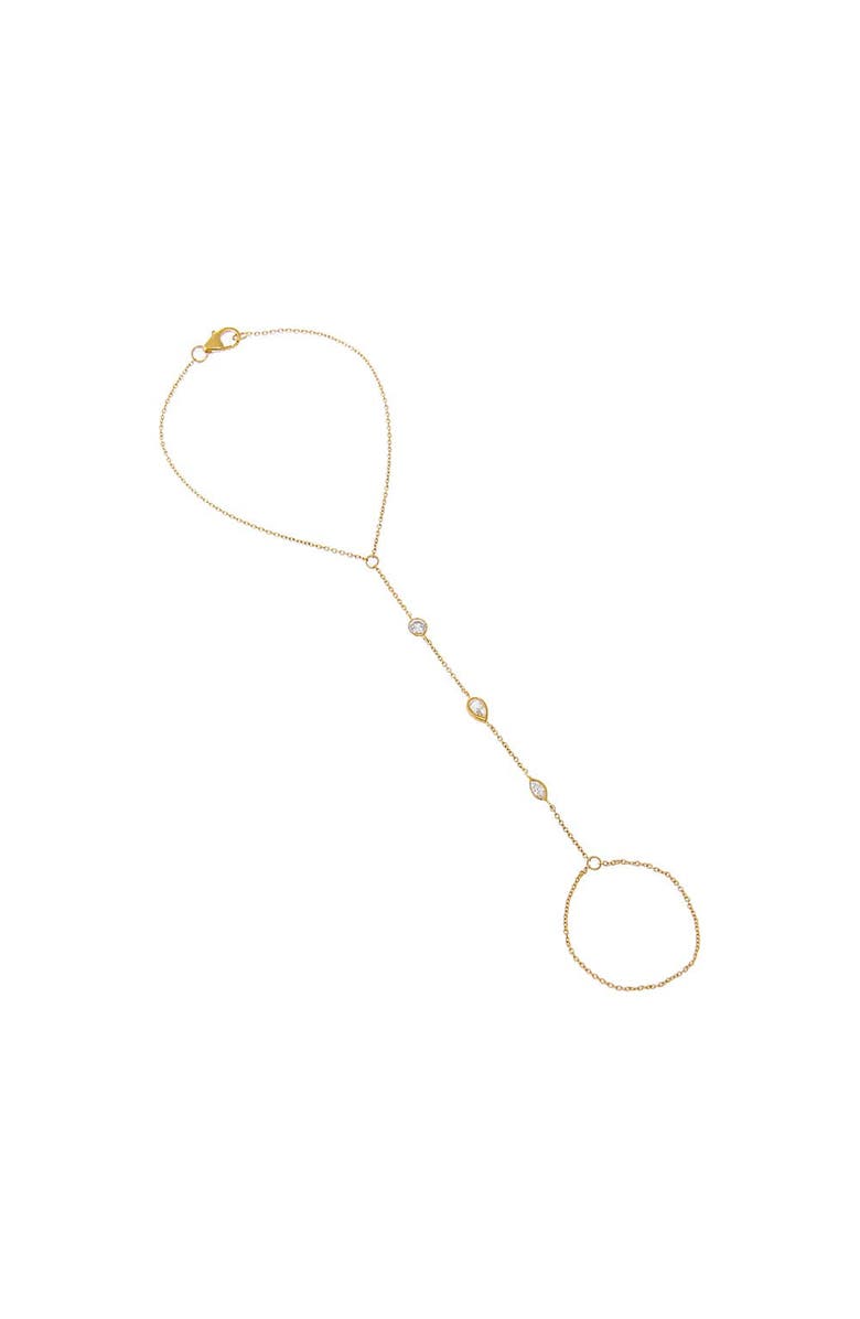 BY ADINA EDEN Lab Grown Diamond Multi-Shape Bezel Hand Chain 14K, Main, color, 14K Gold