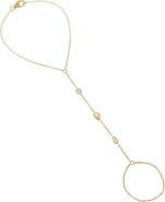 BY ADINA EDEN Lab Grown Diamond Multi-Shape Bezel Hand Chain 14K