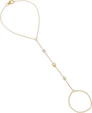 BY ADINA EDEN Lab Grown Diamond Multi-Shape Bezel Hand Chain 14K