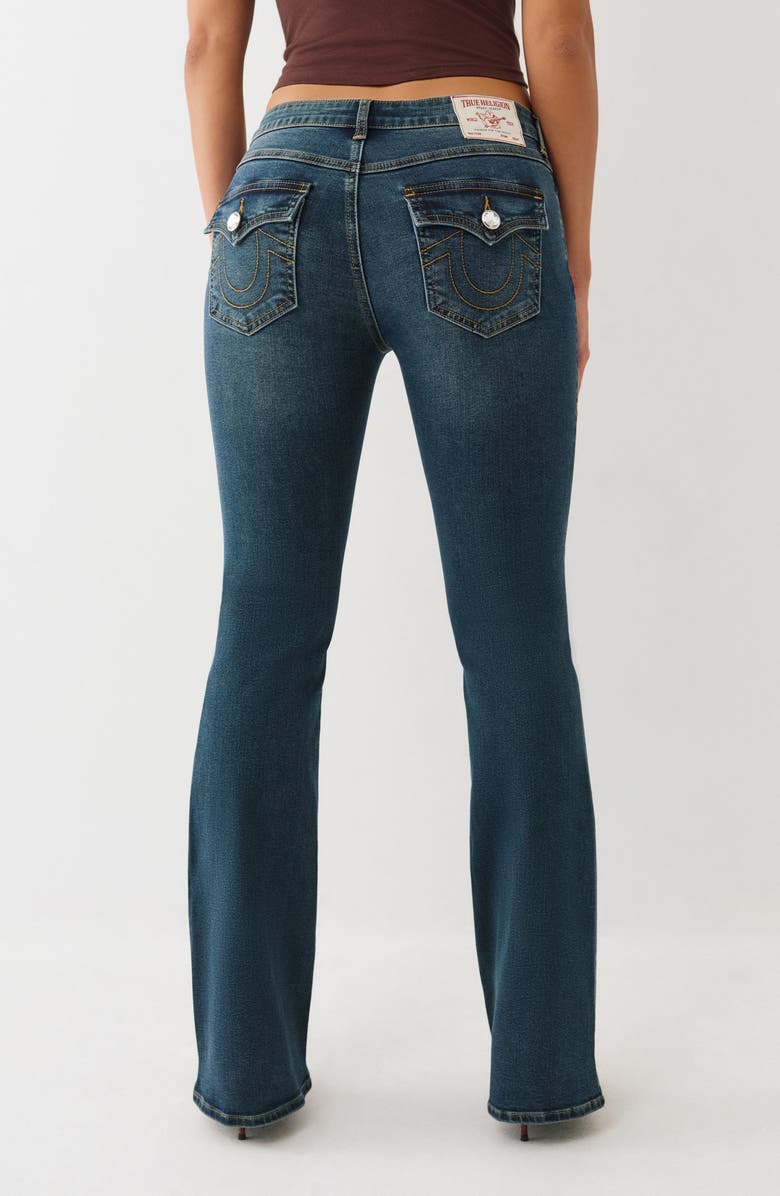 True Religion Becca Button Flap Bootcut Jeans, Alternate, color, Dark Woodland Wash