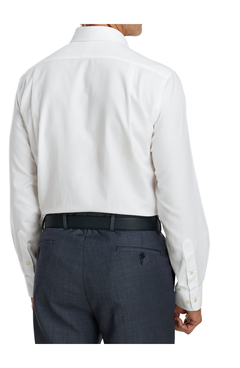 Paul Fredrick Non-iron Cotton Twill Spread Collar Dress Shirt, Alternate, color, White