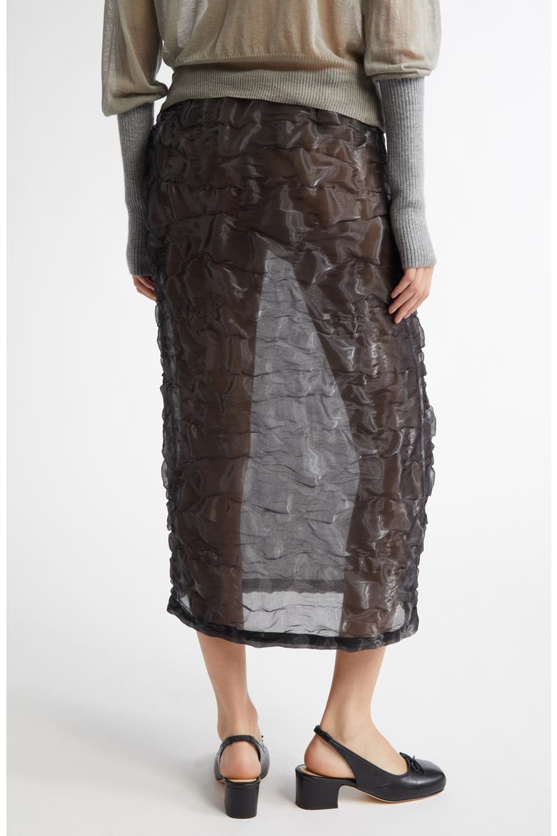 Aoi Crinkled Midi Skirt, Alternate, color, GREY