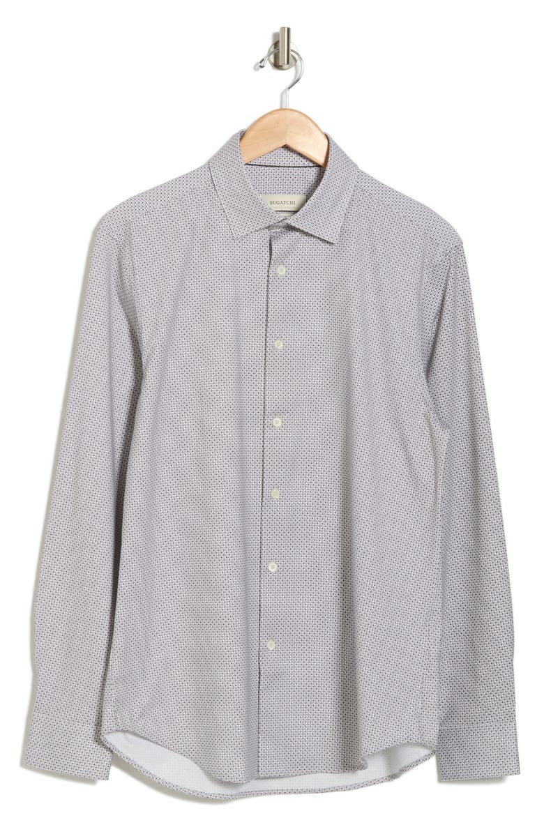 Bugatchi James Shaped Fit Comfort Stretch Button Up Shirt, Alternate, color, 