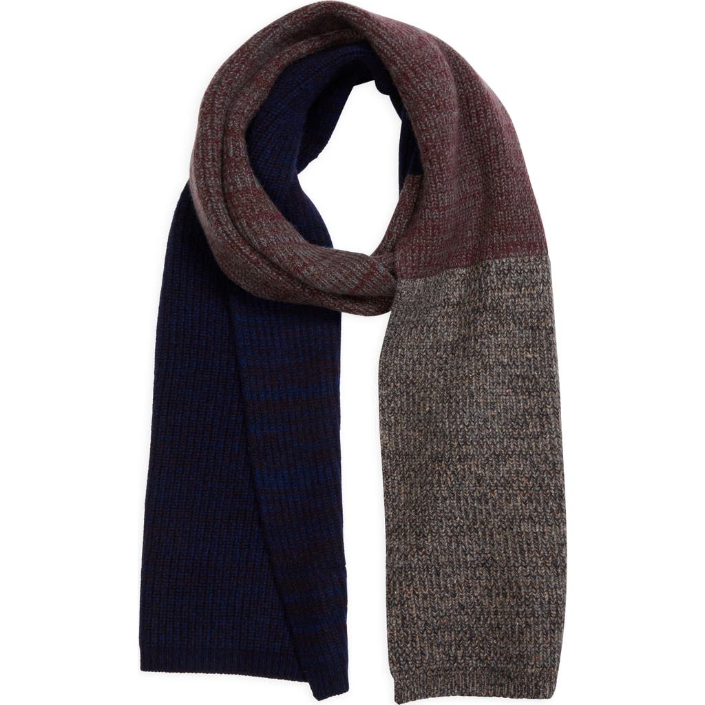 Waste Yarn Project Mimi Colorblock One of a Kind Cashmere Scarf in Black Multi  product