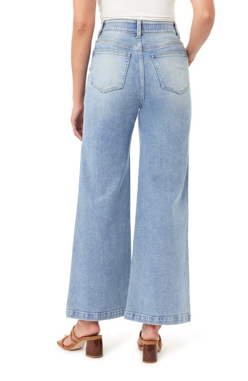 Curve Appeal Parisian High Waist Wide Leg Jeans In Blue