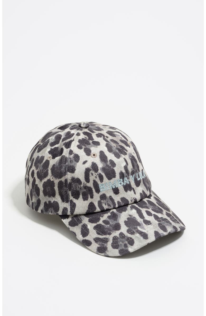 Bimba y Lola Leopard Cap, Main, color, Grey