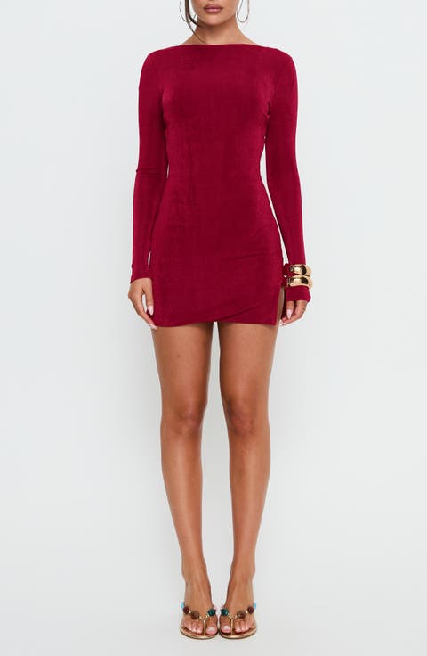 Corynn Long Sleeve Velvet Minidress