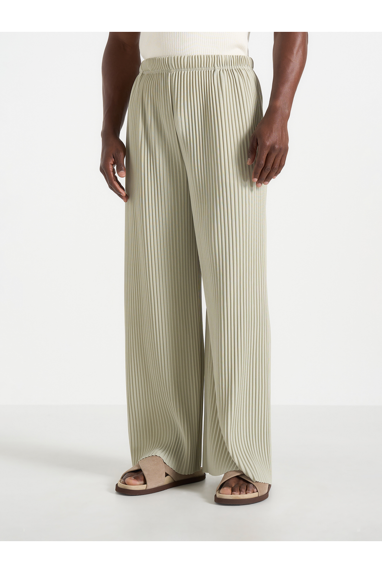Jonas Pleated Wide Leg Pants, Alternate, color, Sage
