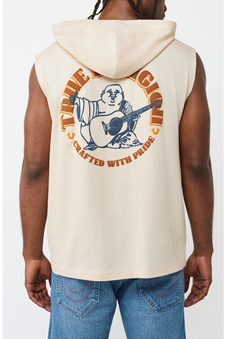 Buddha Circcular Hooded Tank, Alternate, color, FOG