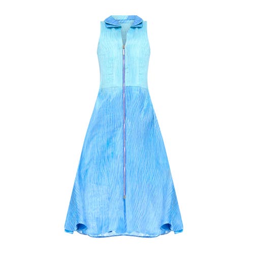 KAHINDO Double Collar Ombre Dress in Blue  product