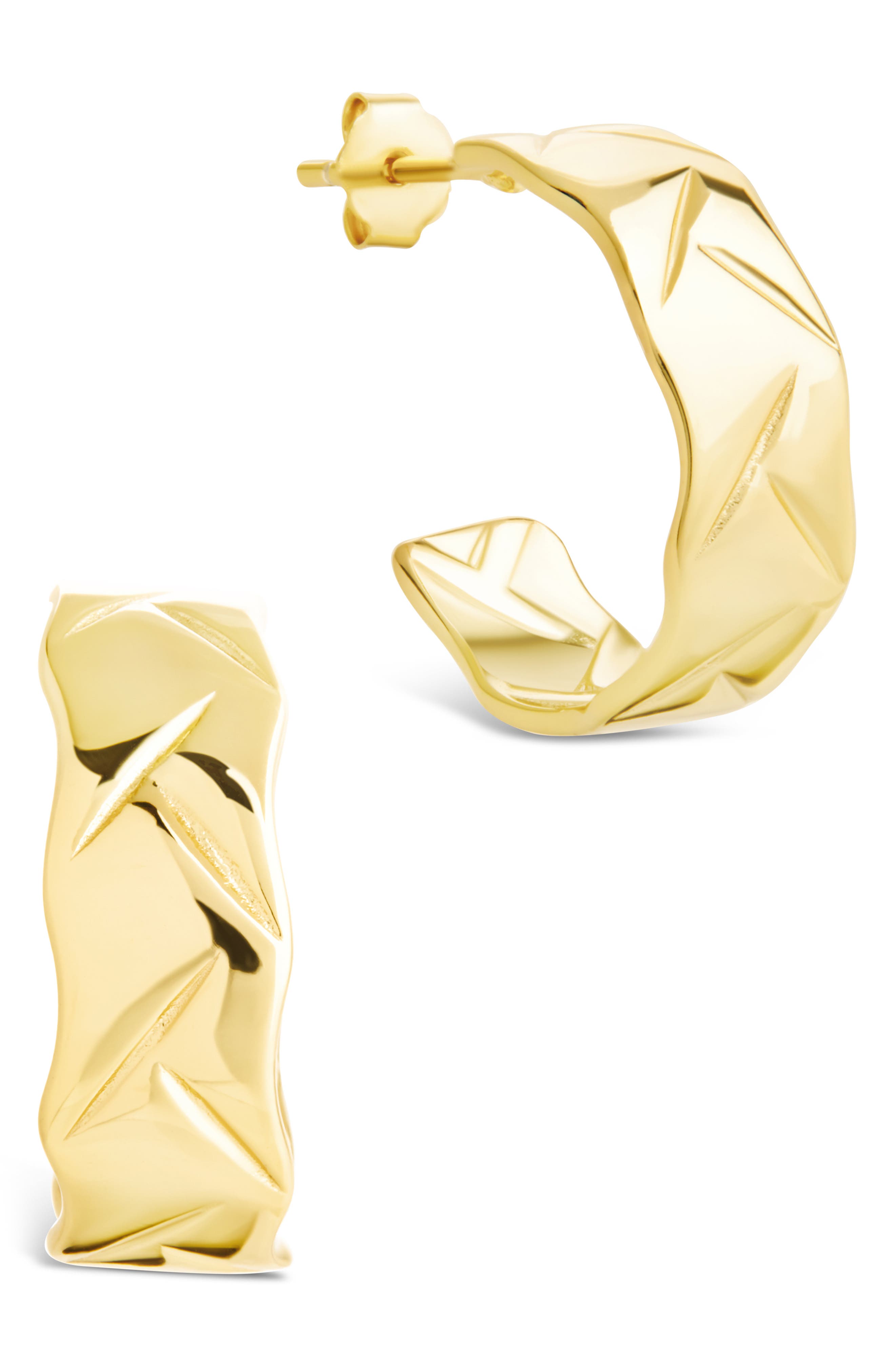 Sterling Forever Ashton Hoop Earrings