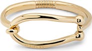 UNODE50 18K Gold-Plated Rigid Bracelet with Large Link and Inner Spring