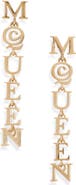 McQueen Logo Drop Earrings