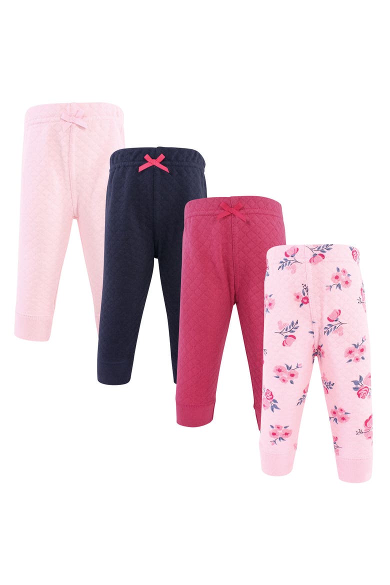 Quilted Jogger Pants 4pk, Main, color, Pink Navy Floral