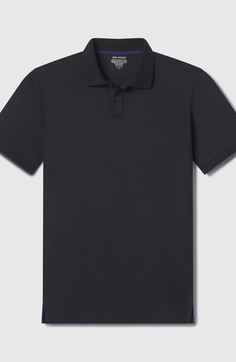 Jack Archer Clubhouse Pique Polo, Alternate, color, True Black