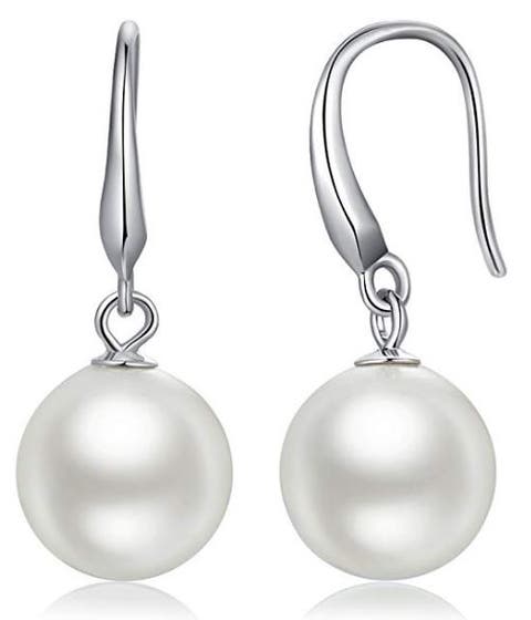 Dangle Drop Pearl Earrings