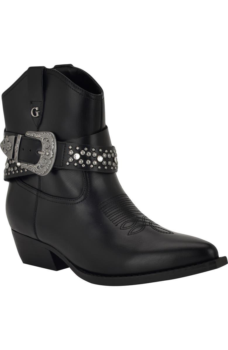 GUESS Lansly Western Boot, Main, color, Black