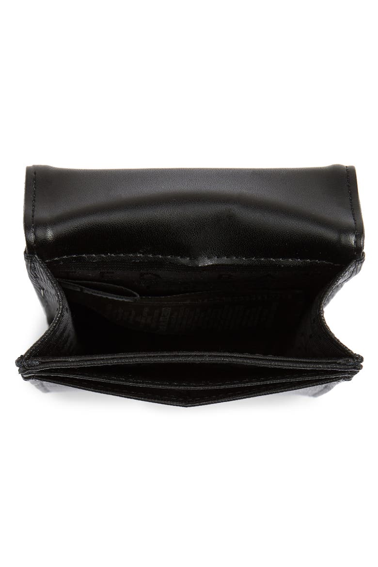 Geriee Saffiano Leather Phone Crossbody Bag, Alternate, color, BLACK