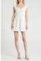 Cotton Eyelet Tie Front Ruched Minidress