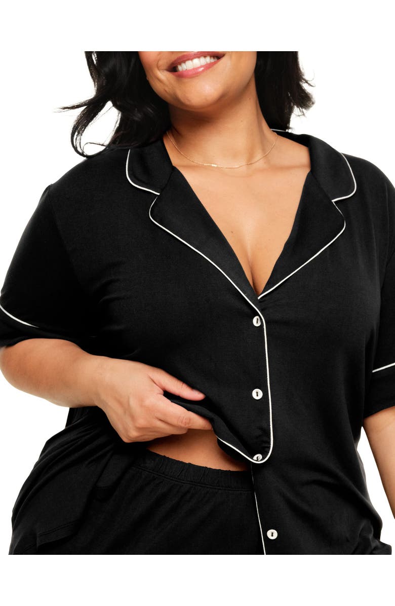 Adore Me Jane Short Pajama Set, Alternate, color, Black