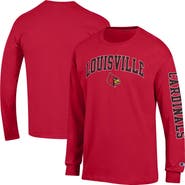 Champion Men's Champion Red Louisville Cardinals Arch Over Logo 2-Hit Long Sleeve T-Shirt