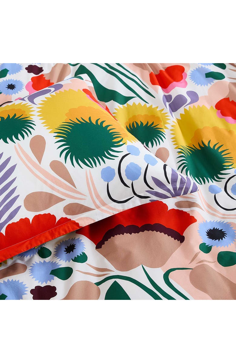 Marimekko Ojakellukka Duvet Cover & Sham Set, Alternate, color, White Multi