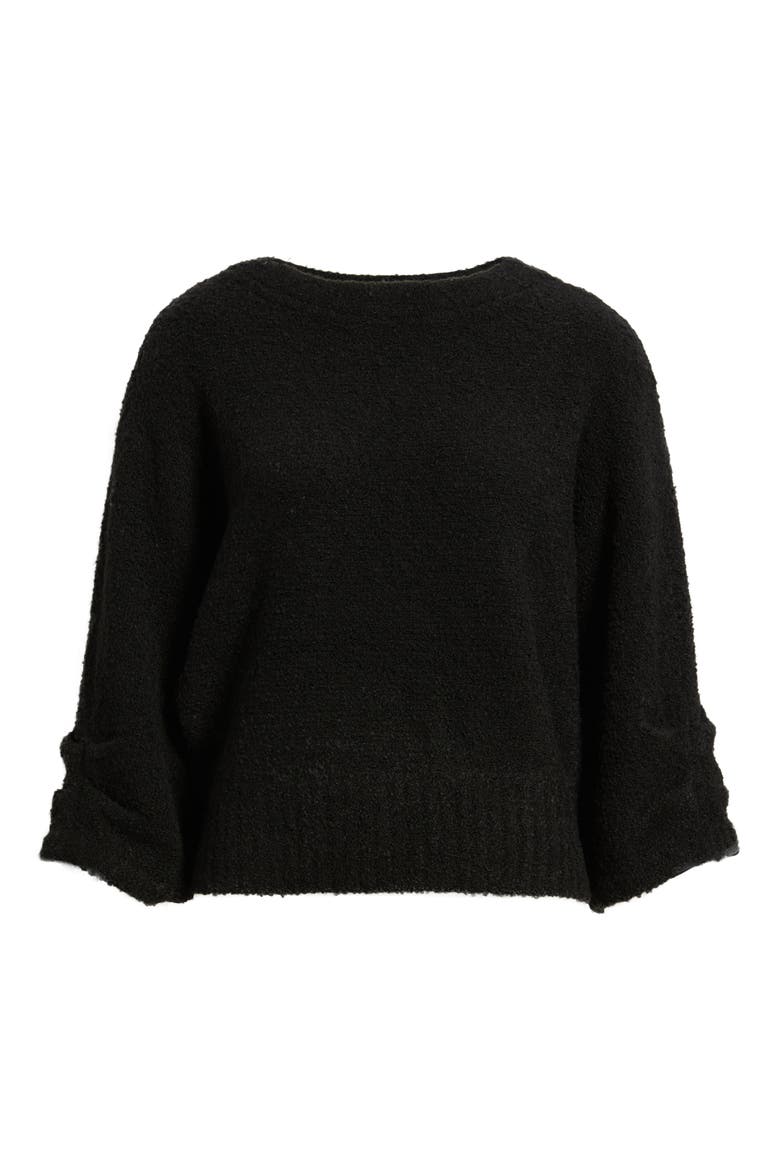 Bouclé Sweater, Alternate, color, BLACK