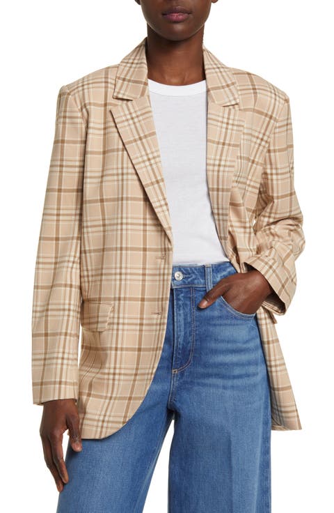 Oversize Plaid Blazer