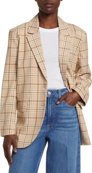 Treasure & Bond Oversize Plaid Blazer