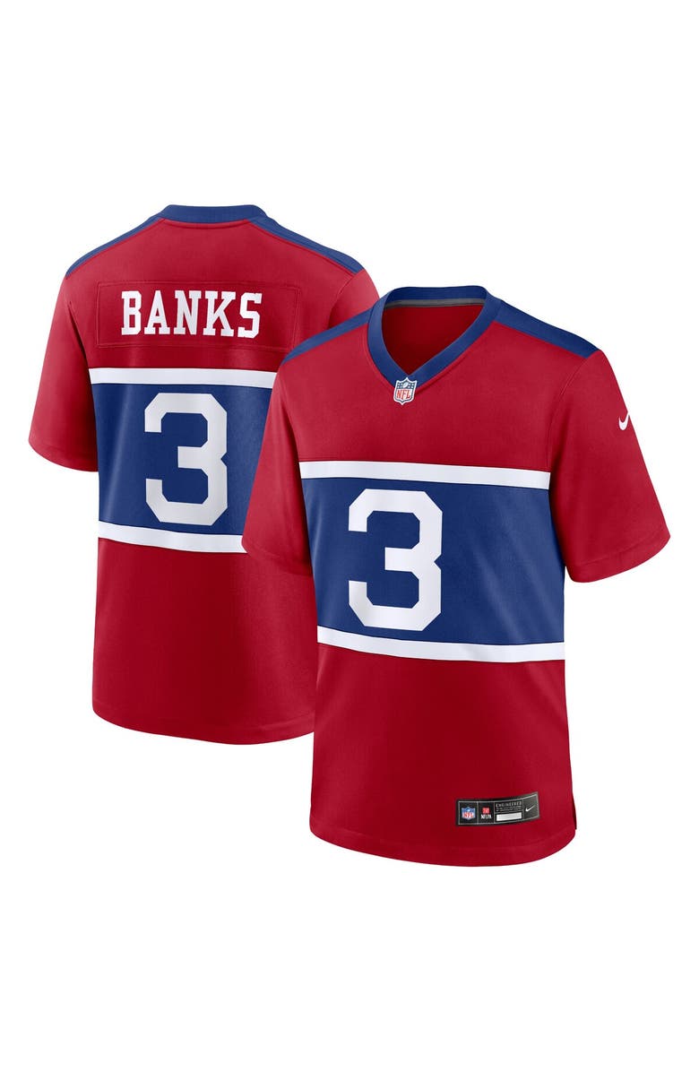 Nike Youth Nike Deonte Banks Century Red New York Giants Alternate Player Game Jersey, Main, color,