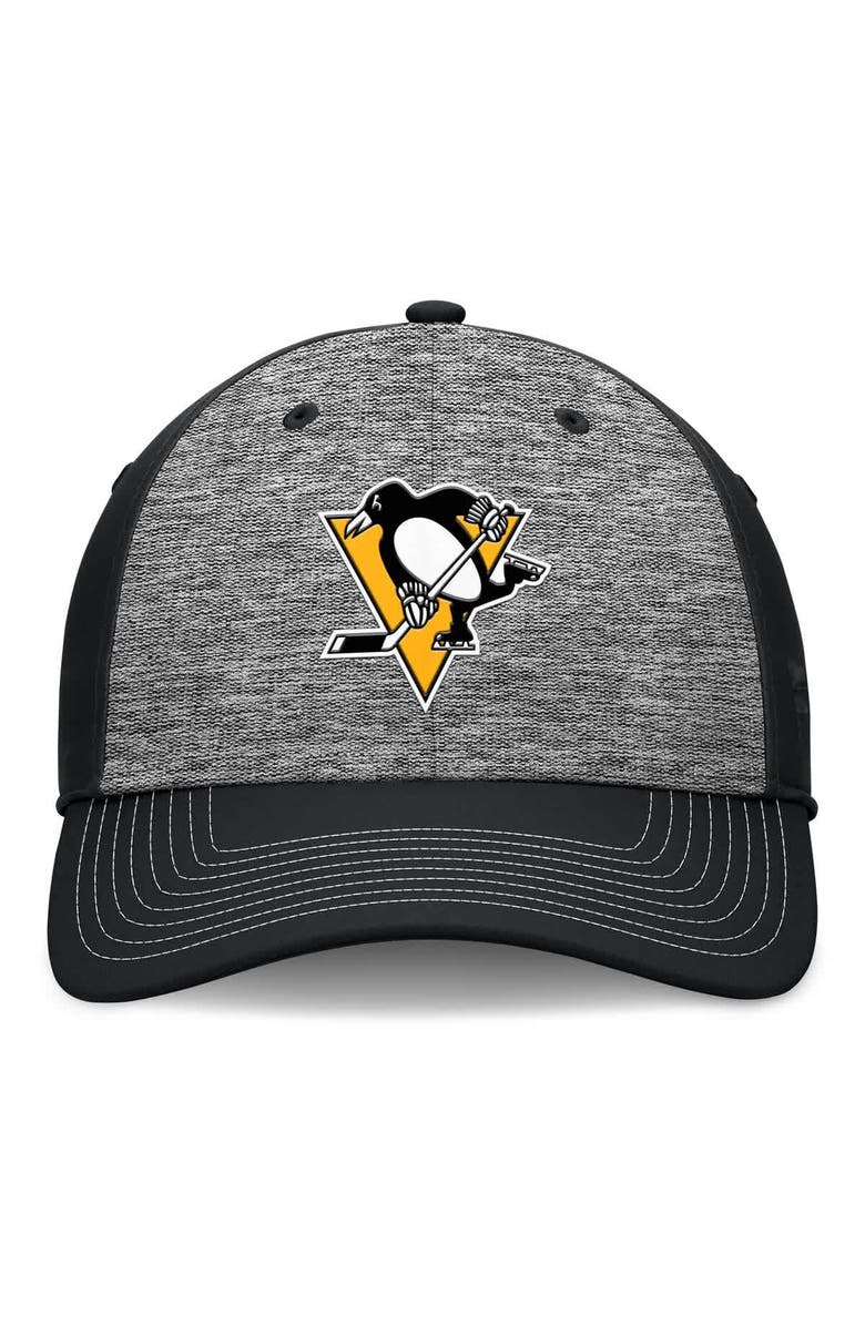 FANATICS Men's Fanatics Gray/Black Pittsburgh Penguins Fundamental Top Shelf 2-Tone Flex Hat, Alternate, color, Gray