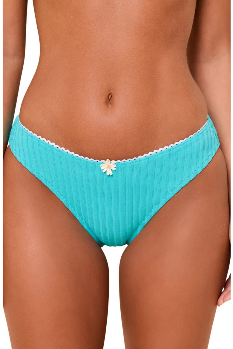 The Daphne Ribbed Bikini Briefs, Alternate, color, AZUL