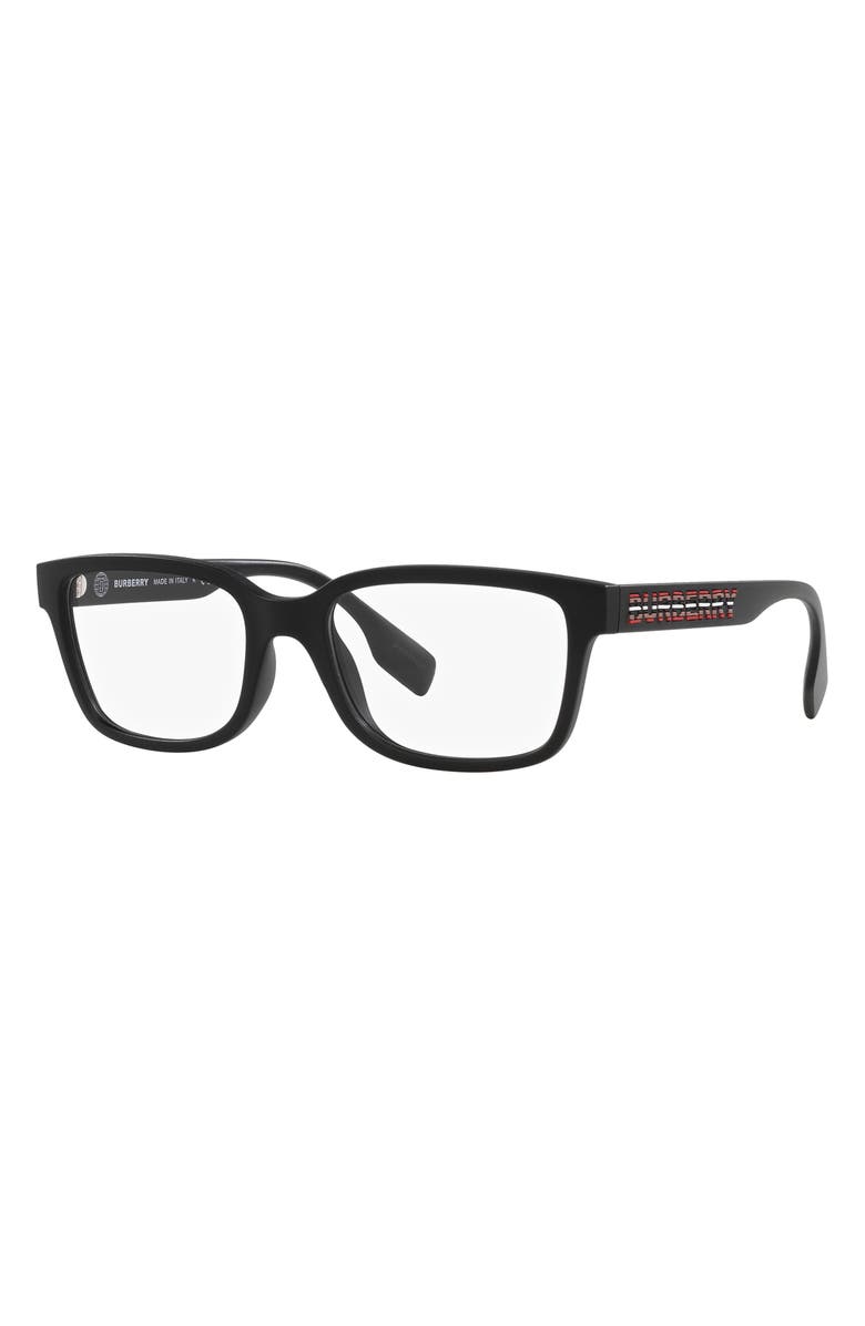 Burberry Charlie 57mm Square Optical Glasses, Alternate, color, Matte Black