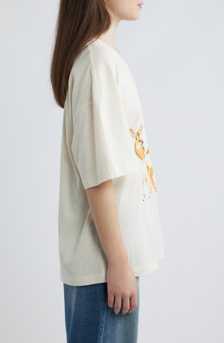 GOLDEN HOUR Love You Dearly Graphic V-Neck T-Shirt, Alternate, color, Marshmallow