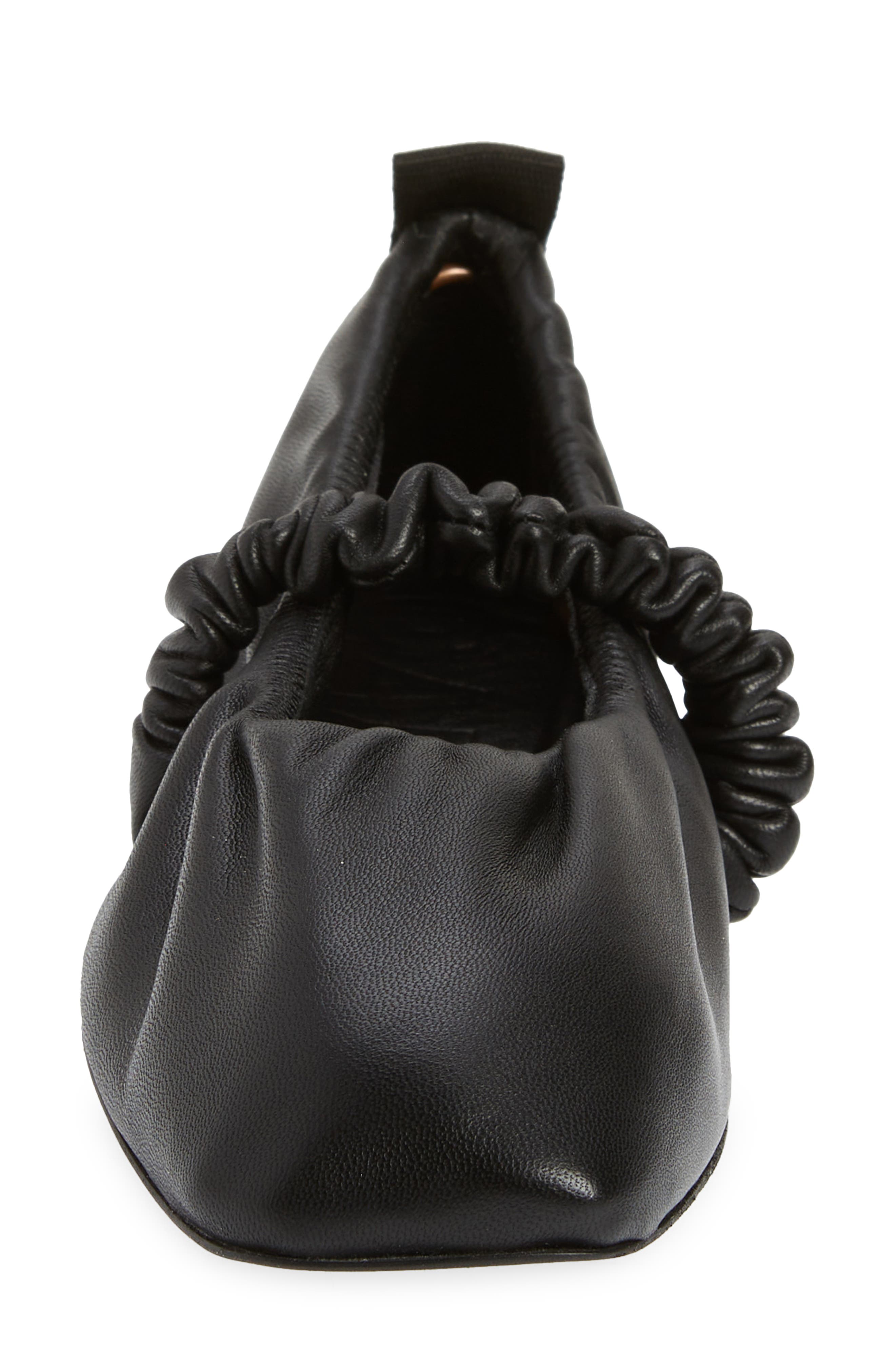 Ganni Soft Square Toe Ballerina Flat, Alternate, color, 