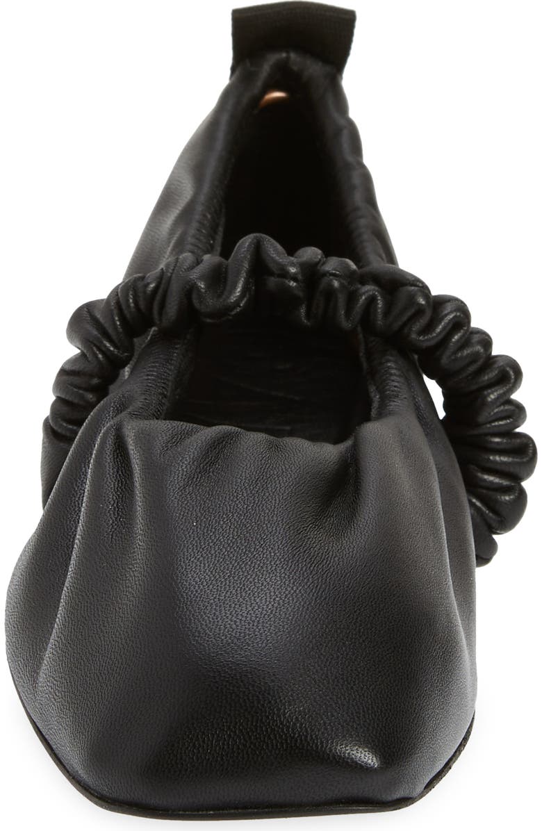 Ganni Soft Square Toe Ballerina Flat, Alternate, color,