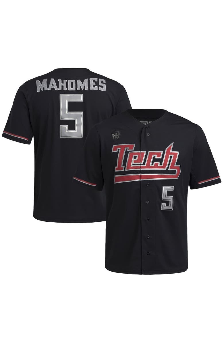 adidas Men's adidas Patrick Mahomes Black Texas Tech Red Raiders Replica Baseball Jersey, Main, color, Black