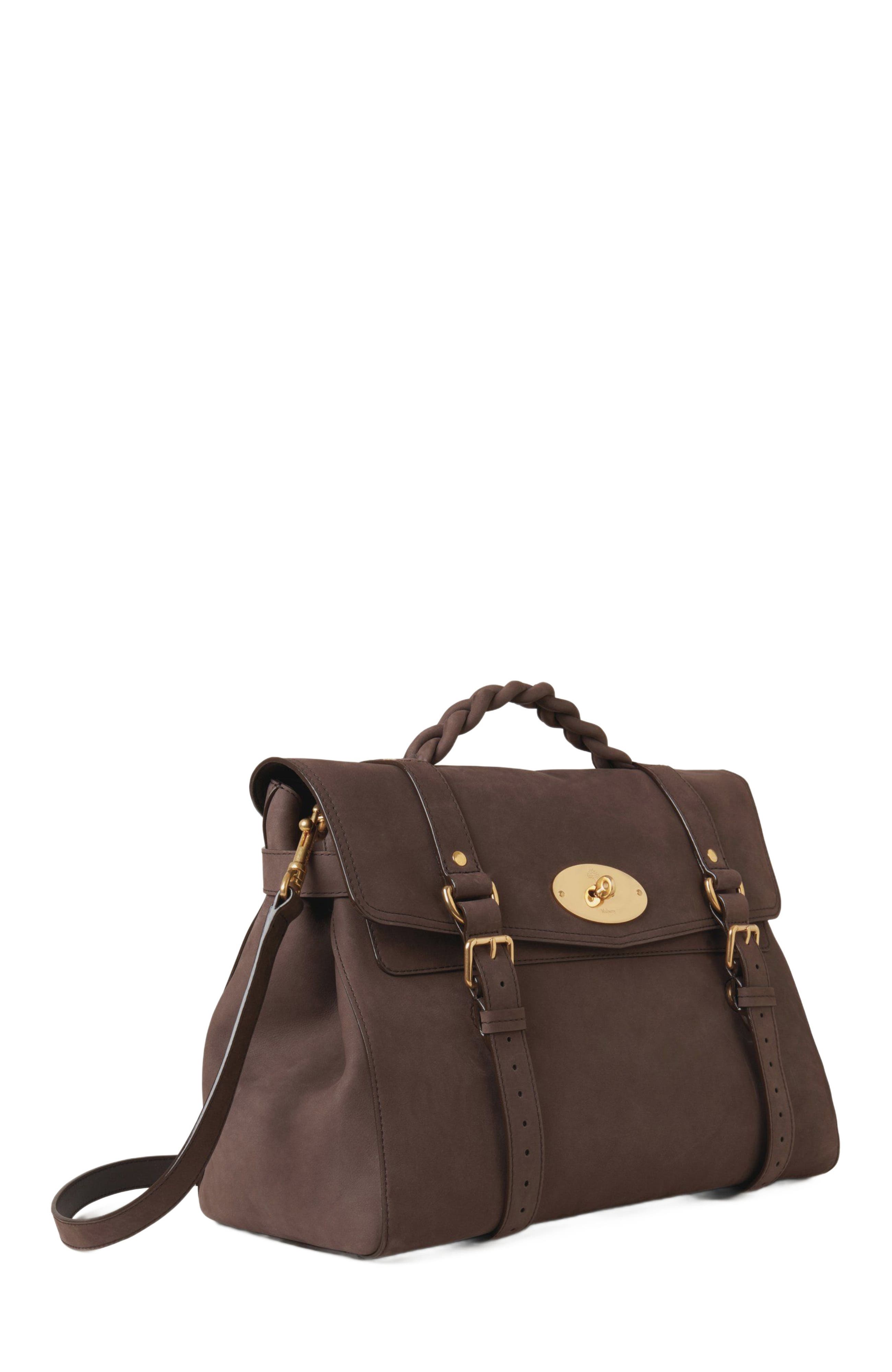 Mulberry Oversized Alexa Nubuck Satchel, Alternate, color, 