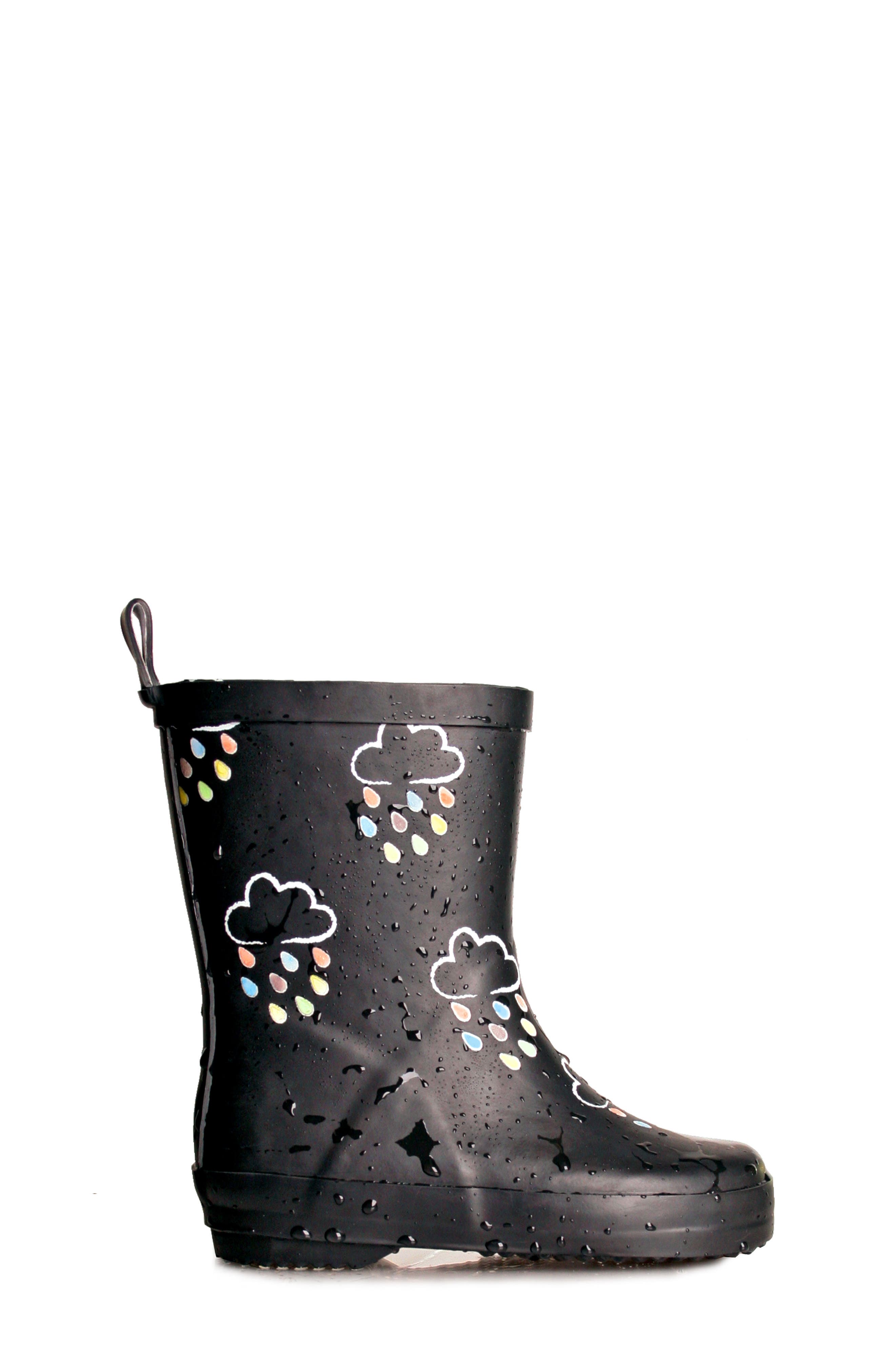 Nomad Kids' Color Changing Rain Boot, Alternate, color, Black Clouds