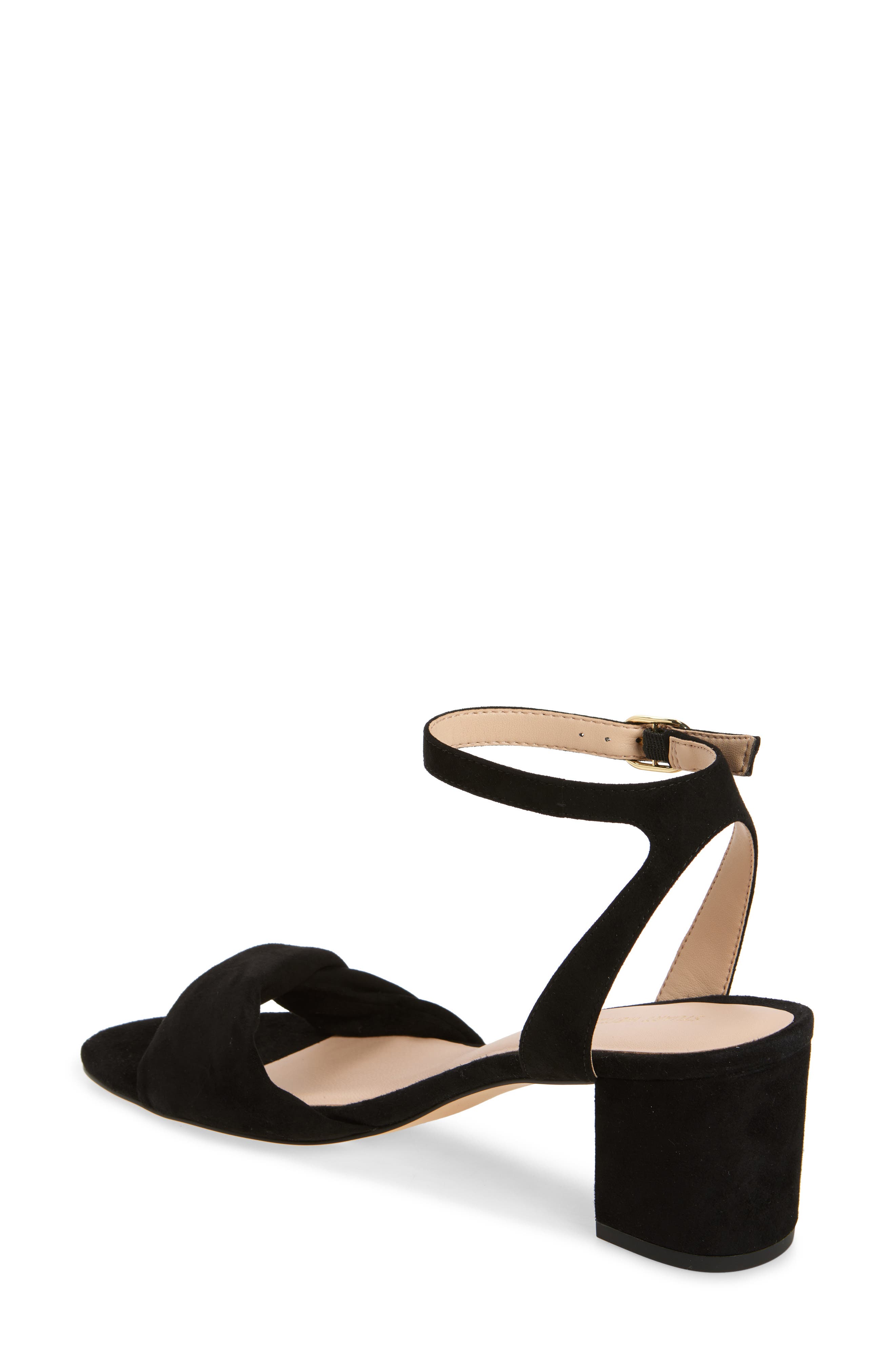 Stuart Weitzman Everly Block Heel Sandal, Alternate, color, Black