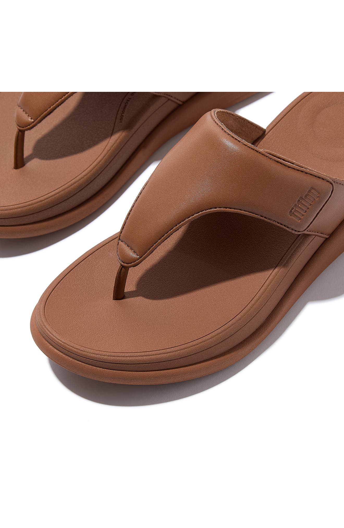 F-Mode Go Adjustable Platform Flip Flop, Alternate, color, DEEP TAN