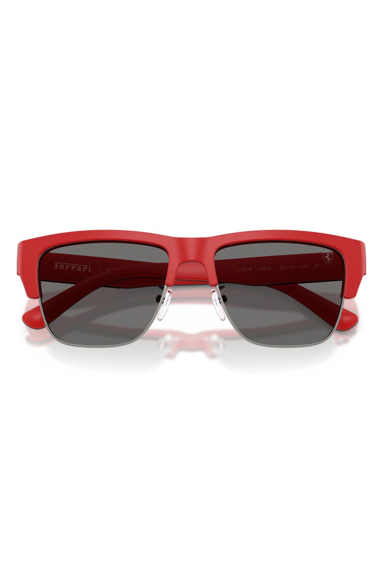 Scuderia Ferrari 55mm Polarized Square Sunglasses, Alternate, color,