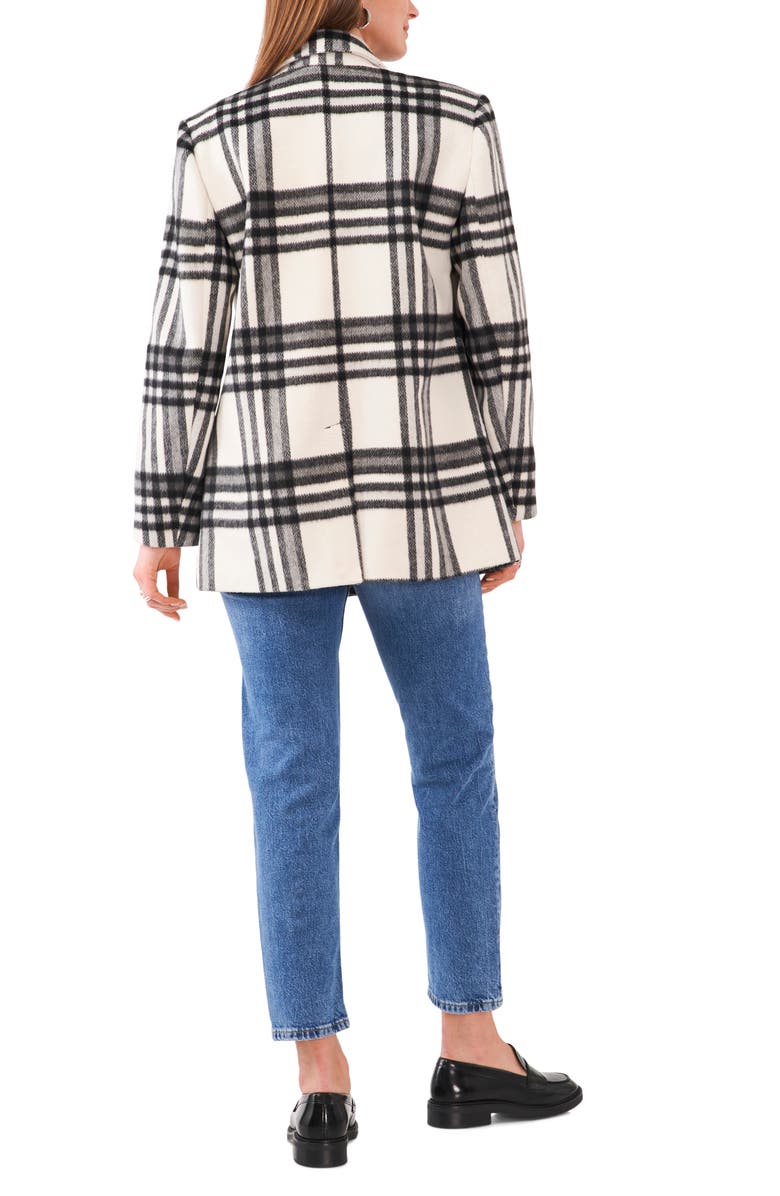 Vince Camuto Brushed Plaid Welt Pocket Blazer, Alternate, color, 