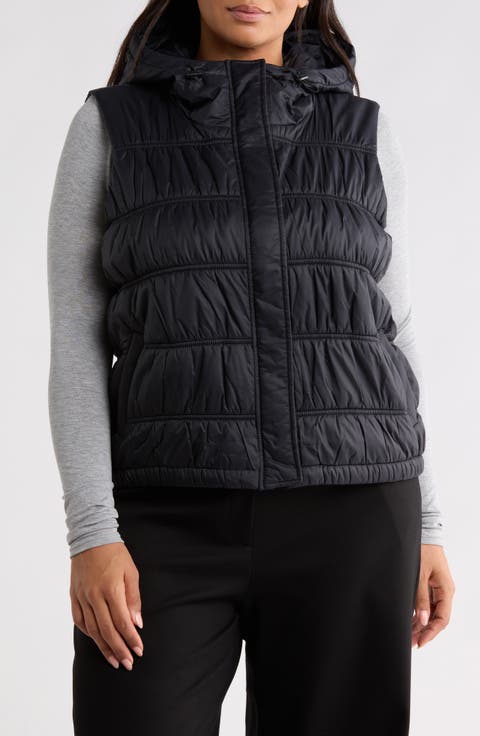 Hooded Ruched Vest