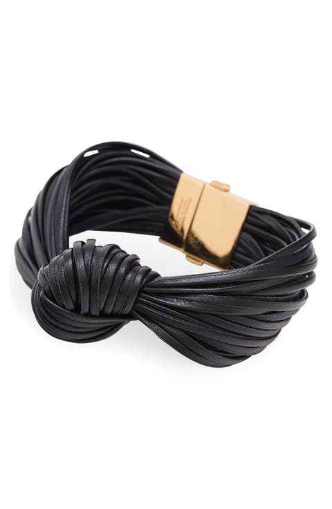 Knotted Leather Bracelet