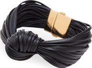 Bottega Veneta Knotted Leather Bracelet
