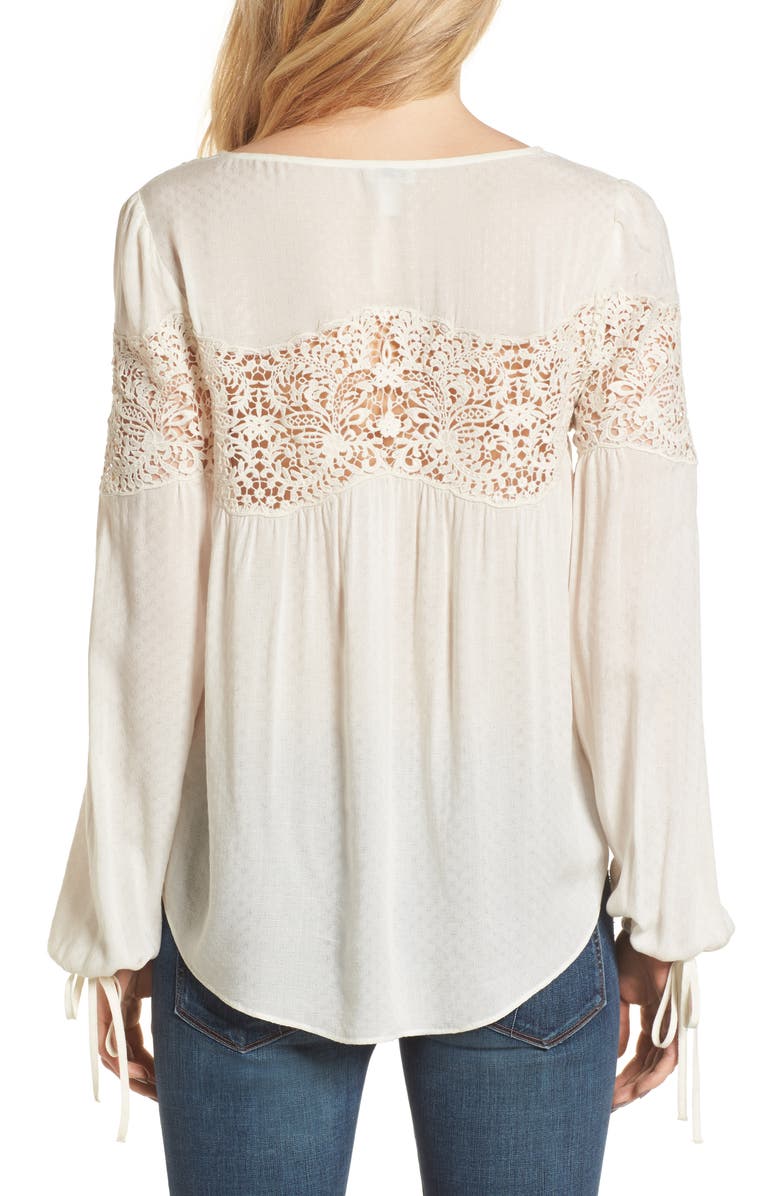 Hinge Lace Yoke Top, Alternate, color,